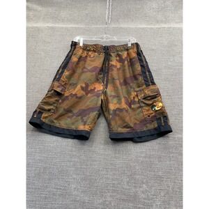 Bass Pro Shops Swim Trunks Mens Small Multicolor Camouflage High Rise Drawstring